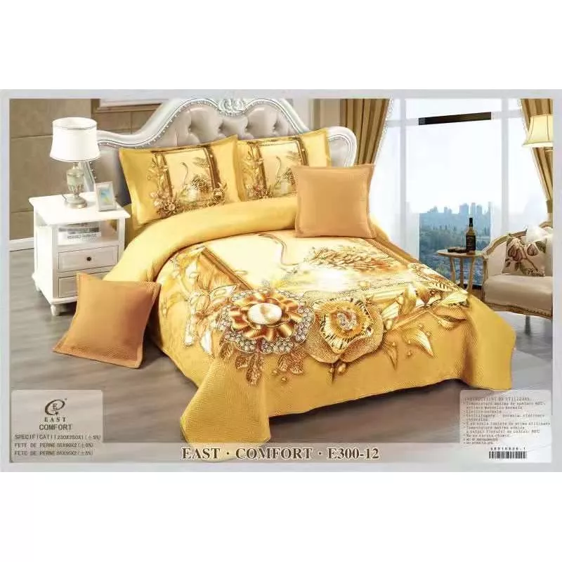 Set Cuvertura de Pat din Catifea 3D - EAT153