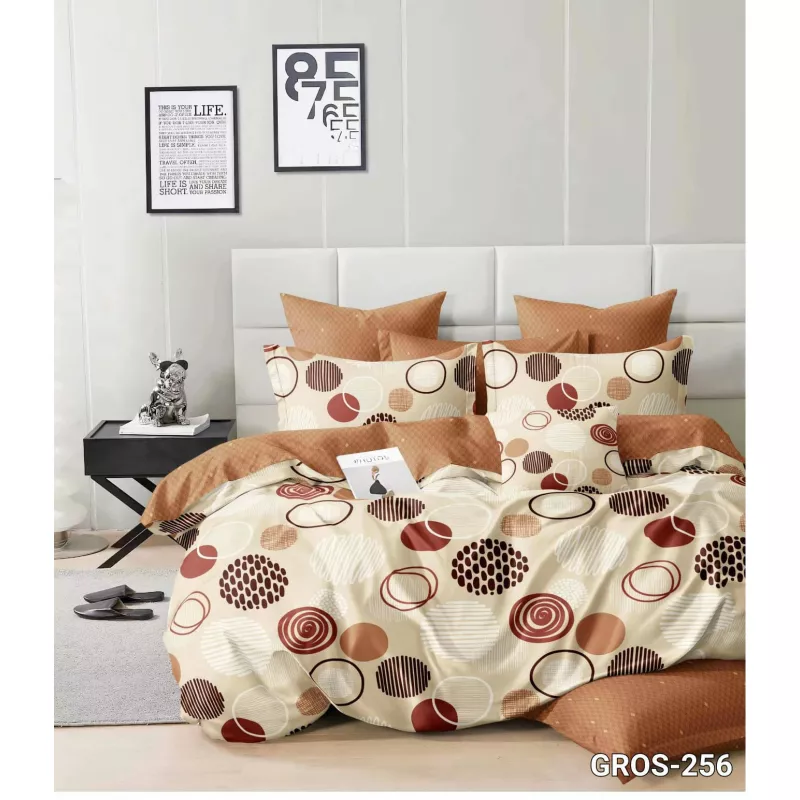 Lenjerie de Pat Bumbac Finet, 6 Piese, Pat Dublu - EAT96