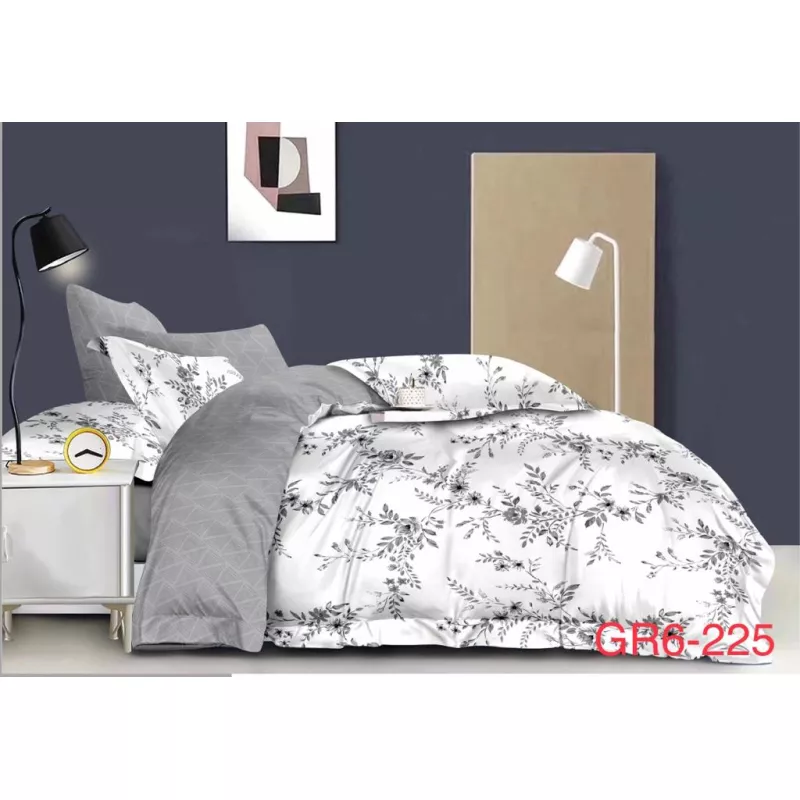 Lenjerie de Pat Bumbac Finet, 6 Piese, Pat Dublu - EAT98