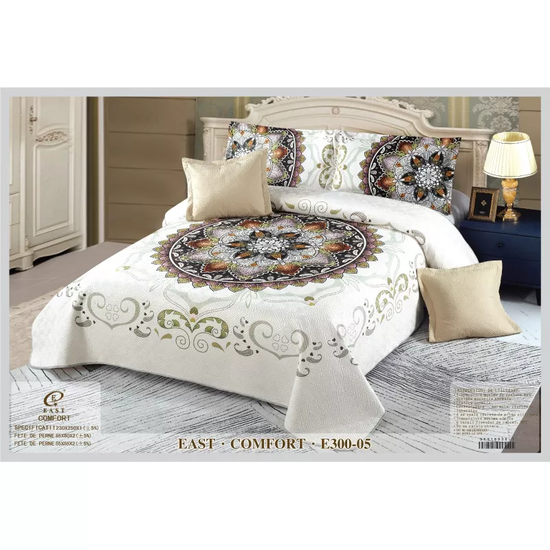 Set Cuvertura de Pat din Catifea 3D - EAT163