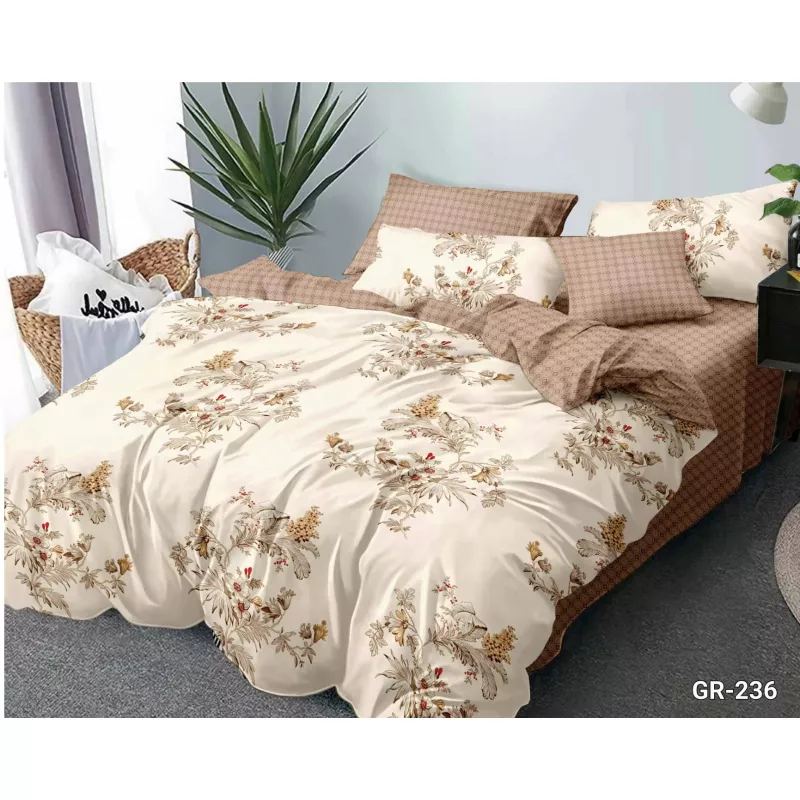 Lenjerie de Pat Bumbac Finet, 6 Piese, Pat Dublu - EAT146