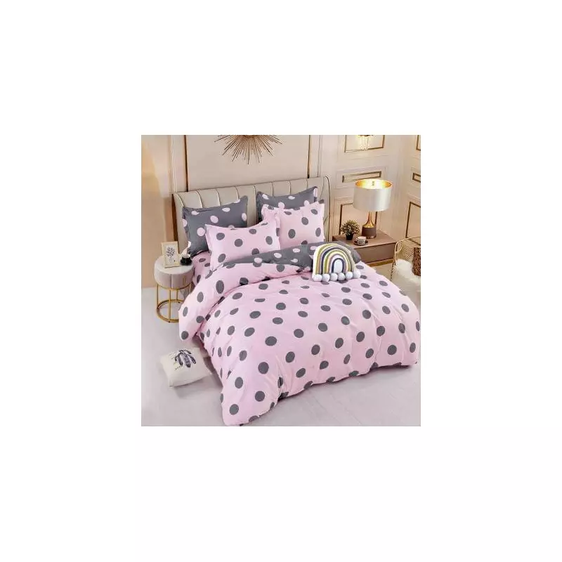 Lenjerie de Pat, Bumbac Finet, 6 Piese, Pat Dublu -JO80