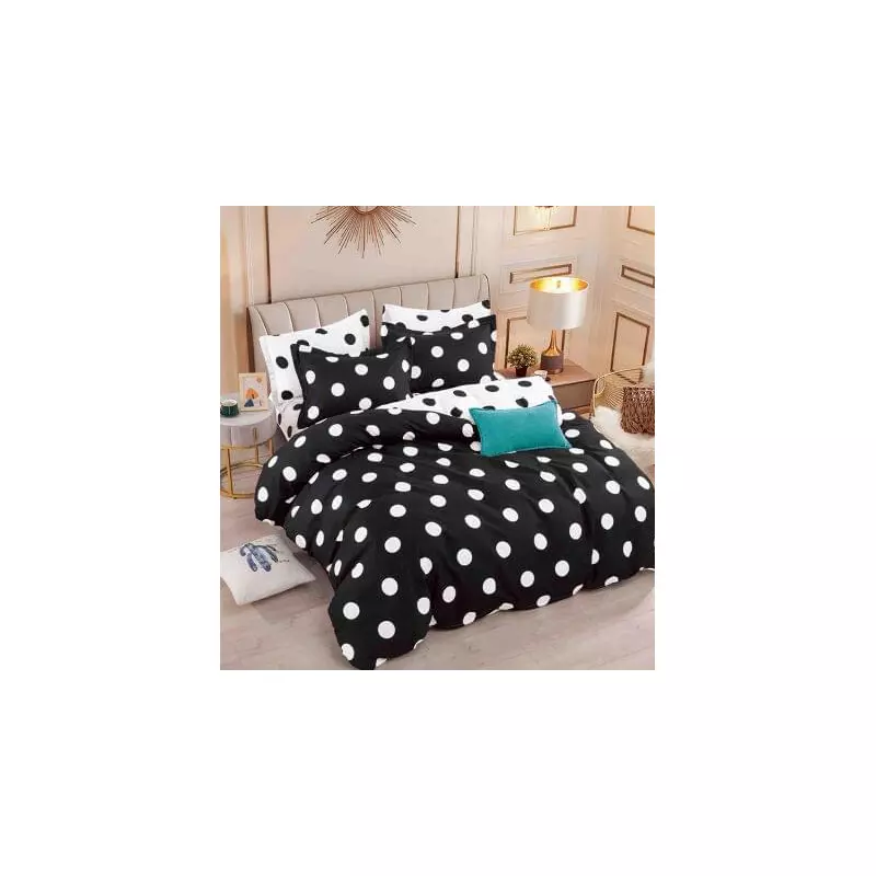 Lenjerie de Pat, Bumbac Finet, 6 Piese, Pat Dublu -JO104