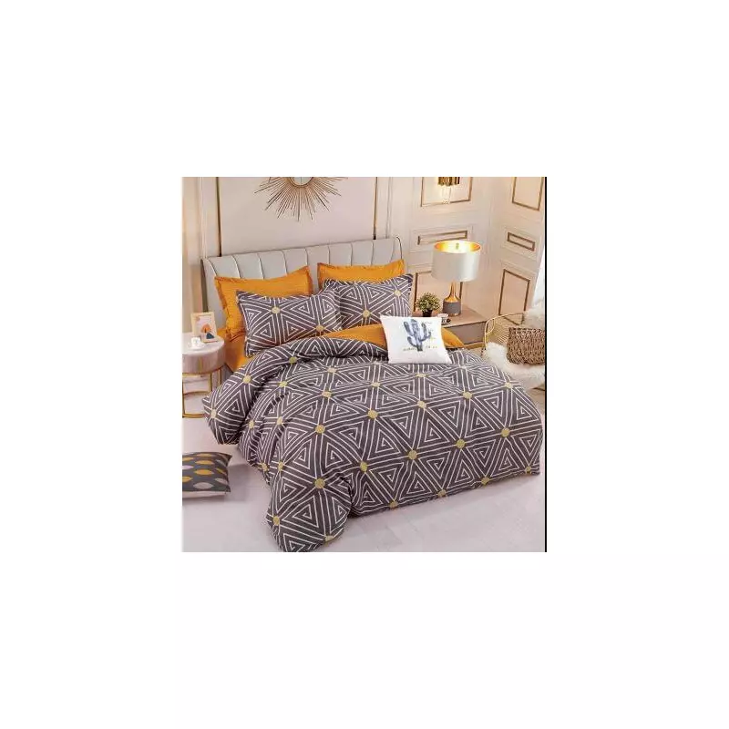 Lenjerie de Pat, Bumbac Finet, 6 Piese, Pat Dublu -JO105