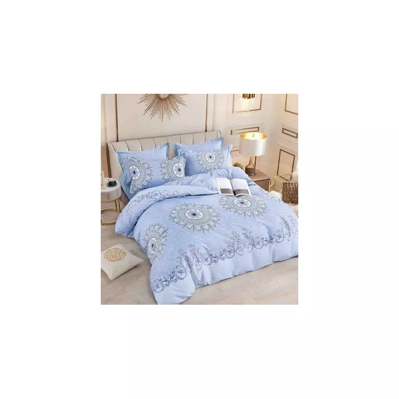 Lenjerie de Pat, Bumbac Finet, 6 Piese, Pat Dublu -JO110