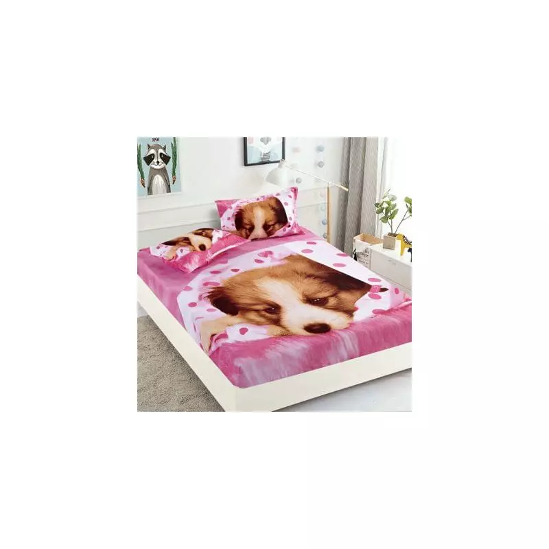Husa de Pat + 2 Fete de Perna din Finet 160x200cm - JO793 Catel