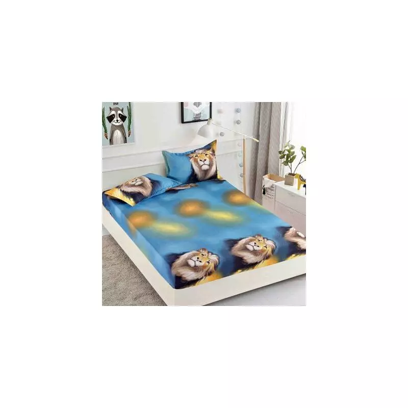 Husa de Pat + 2 Fete de Perna din Finet 180x200cm - JO836 Leu