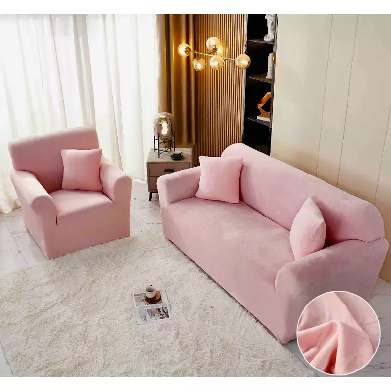 Set Huse Canapea 311 Catifea, Roz Deschis - JO888