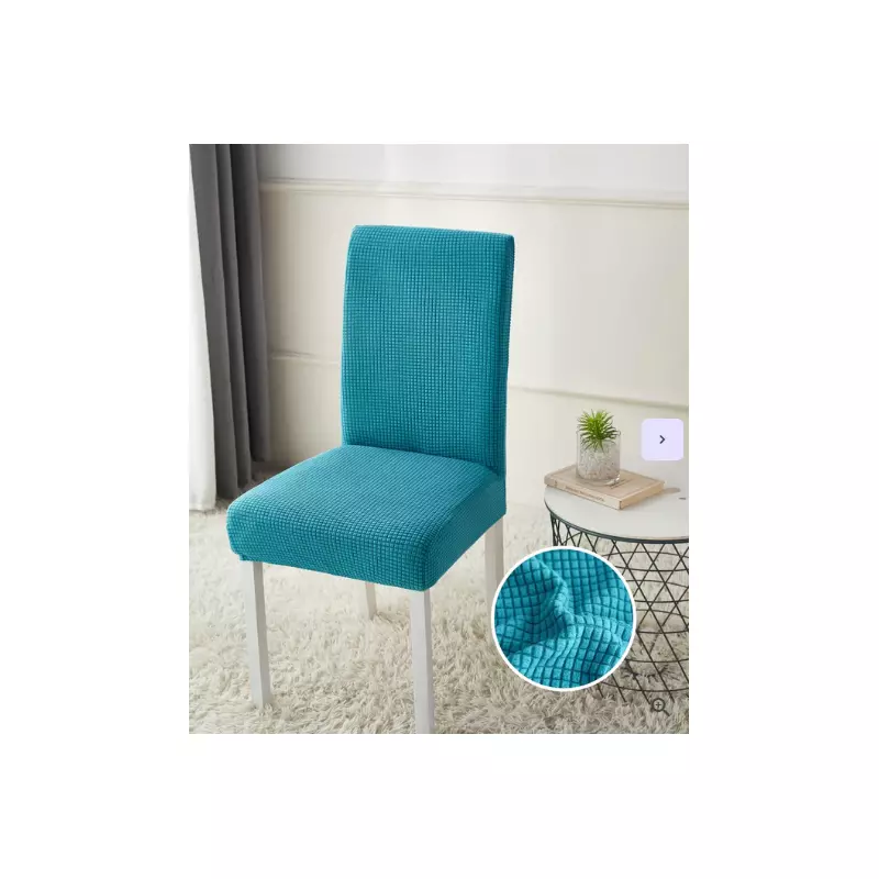 Set Huse Elastice pentru Scaun, Cocolino, 6 Piese, Cu Elastic, Turcoaz