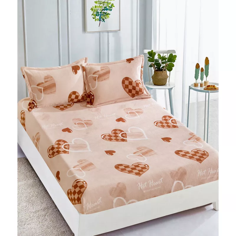 Husa de Pat Cocolino cu Elastic + 2 Fete de Perna pentru Pat Dublu - JO942