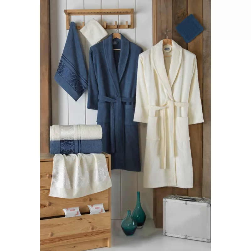Set Baie Luisa 10 Piese, Halate si Prosoape pentru El si Ea - HEP131
