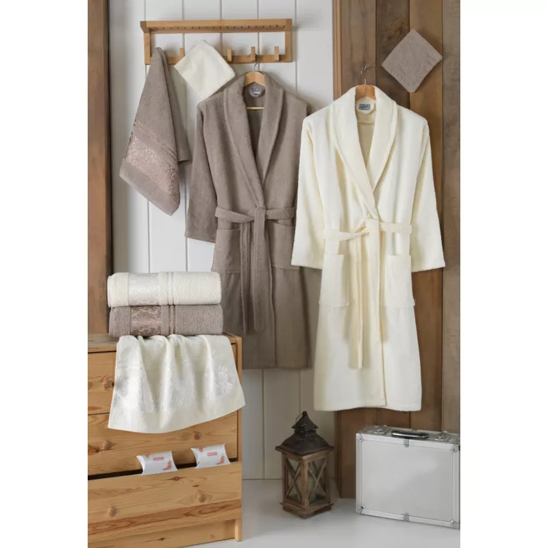 Set Baie Luisa 10 Piese, Halate si Prosoape pentru El si Ea - HEP134