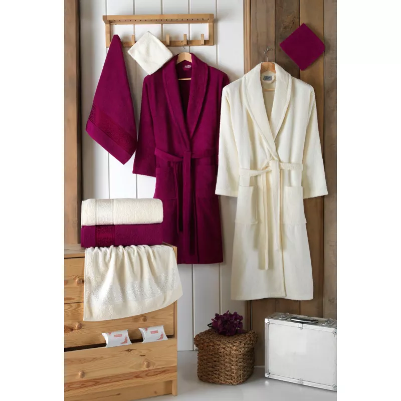 Set Baie Luisa 10 Piese, Halate si Prosoape pentru El si Ea - HEP137