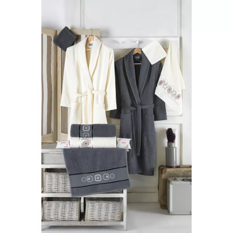 Set Baie Luisa 10 Piese, Halate si Prosoape pentru El si Ea - HEP139