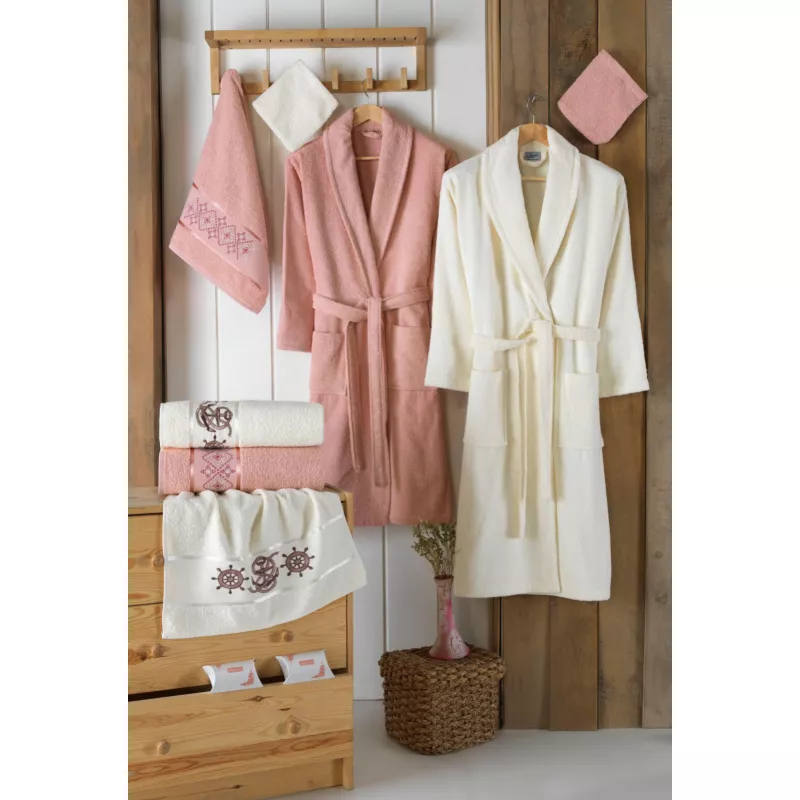 Set Baie Luisa 10 Piese, Halate si Prosoape pentru El si Ea - HEP140