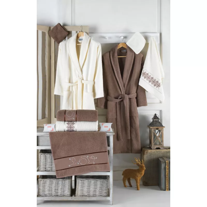Set Baie Luisa 10 Piese, Halate si Prosoape pentru El si Ea - HEP148
