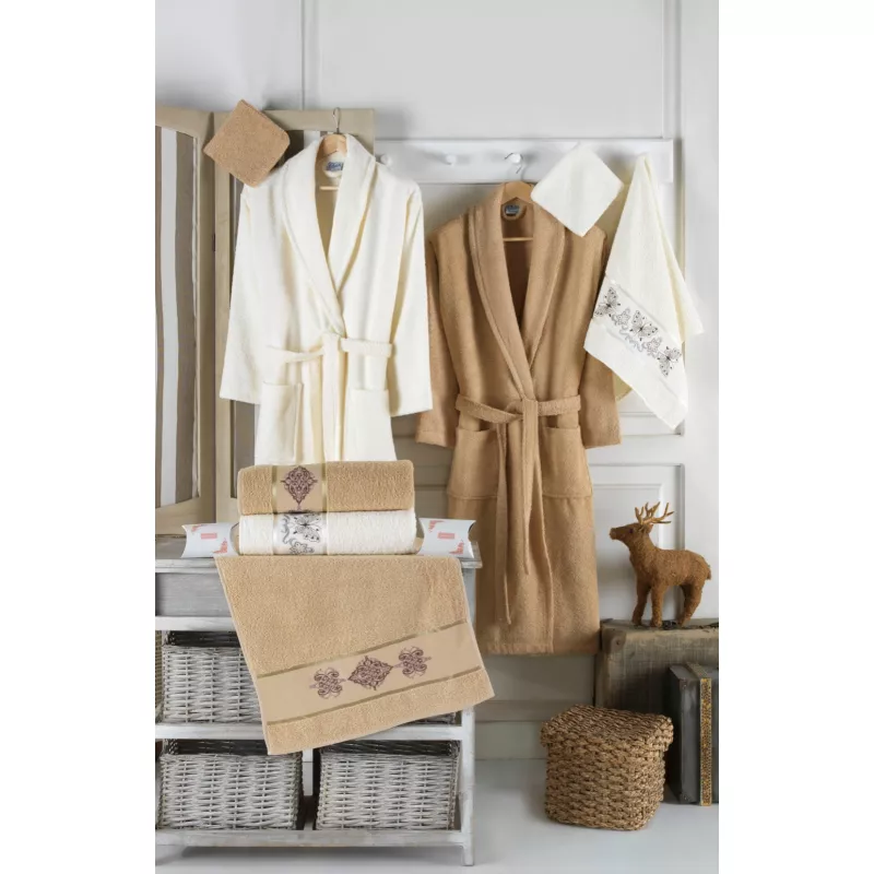 Set Baie Luisa 10 Piese, Halate si Prosoape pentru El si Ea - HEP142