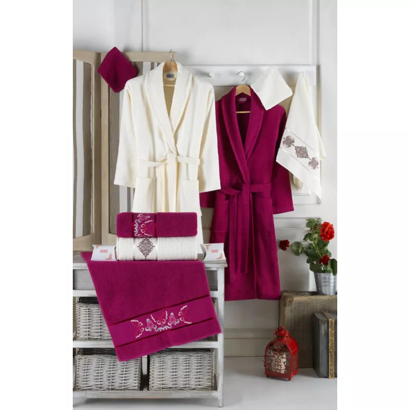 Set Baie Luisa 10 Piese, Halate si Prosoape pentru El si Ea - HEP145