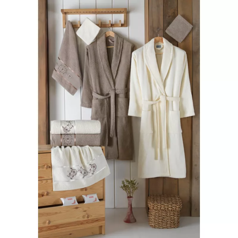 Set Baie Luisa 10 Piese, Halate si Prosoape pentru El si Ea - HEP146