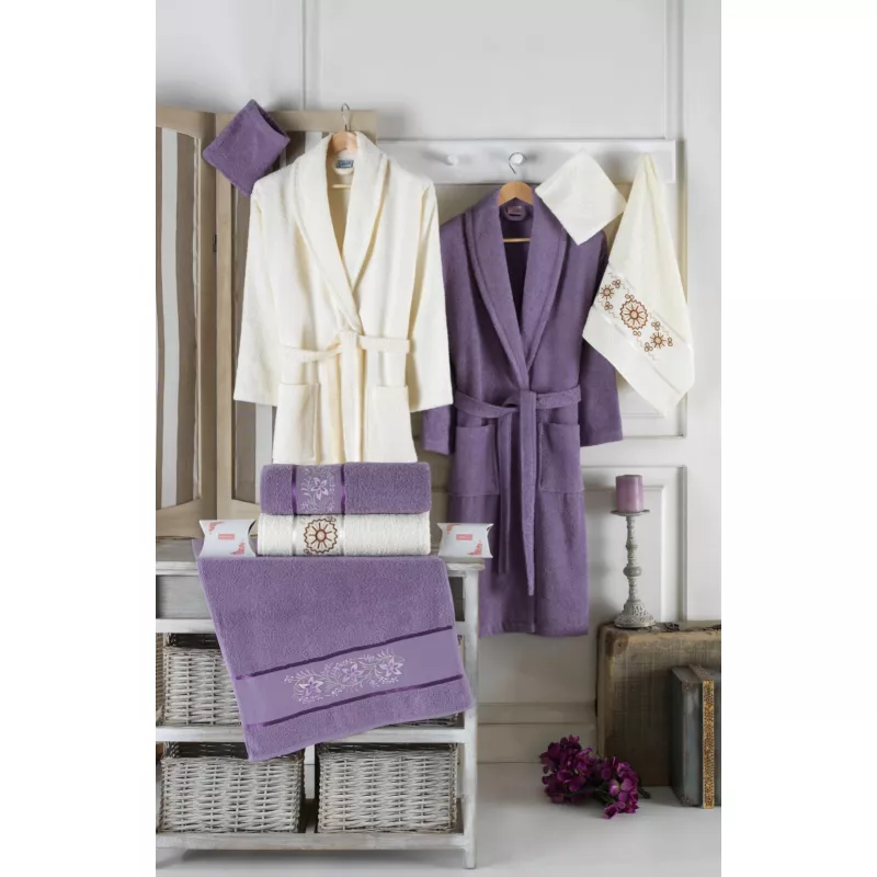 Set Baie Luisa 10 Piese, Halate si Prosoape pentru El si Ea - HEP147