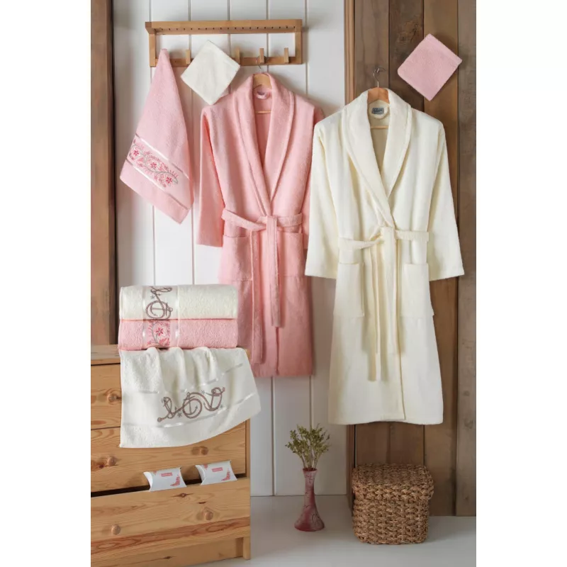 Set Baie Luisa 10 Piese, Halate si Prosoape pentru El si Ea - HEP154