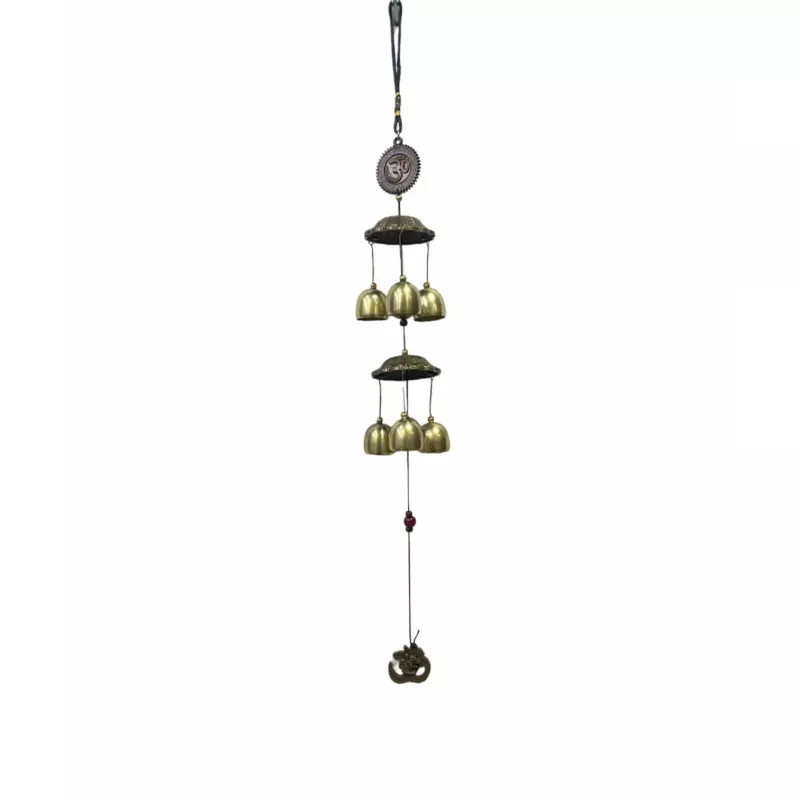 Clopot de vant din lemn si metal cu 6 clopotei diverse modele- INVCP20