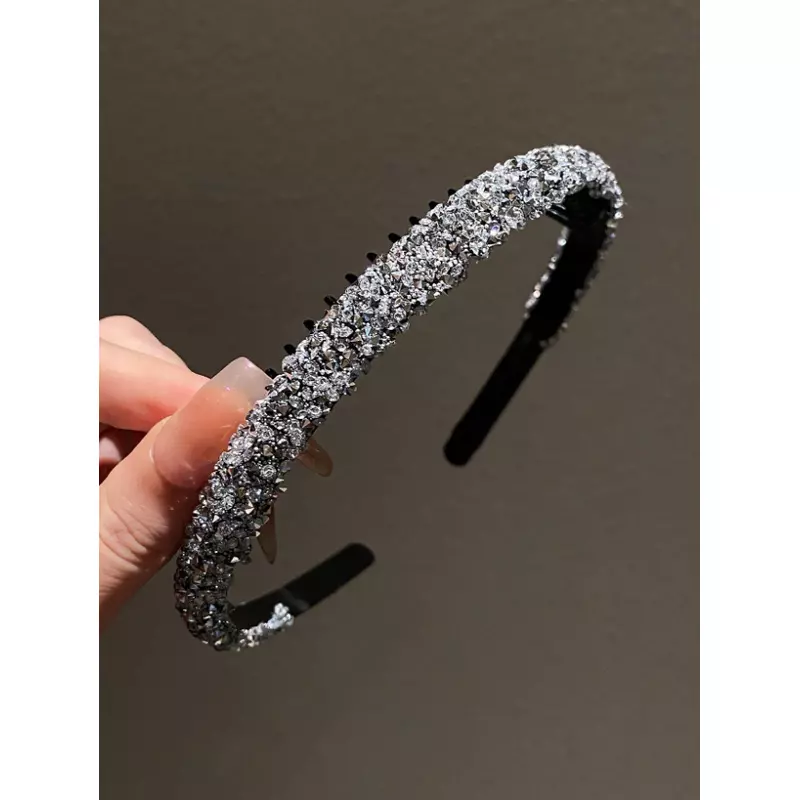 Bentita de Par Decorata cu Strasuri Albe - 45558