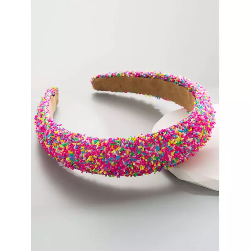 Bentita de Par cu Decoratiuni Multicolore, Roz - 07795