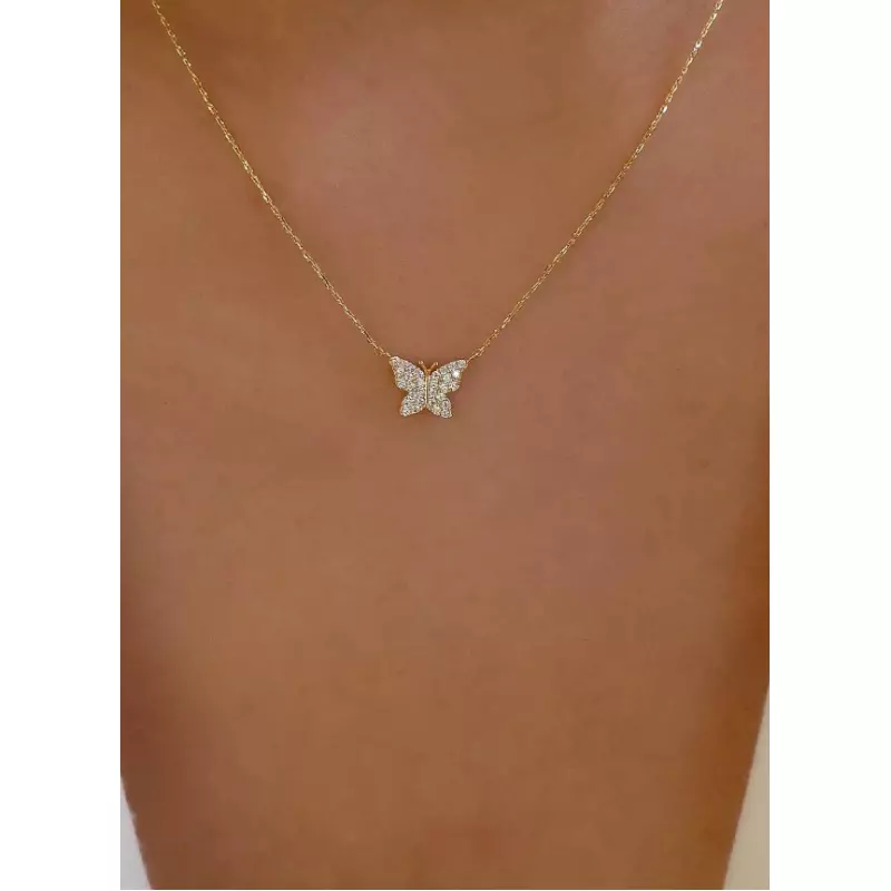 Colier cu talisman fluture- 92359