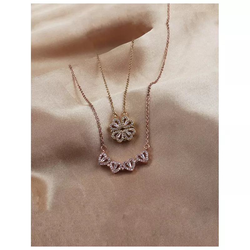 Colier trifoi magnetic rose-gold - 34730