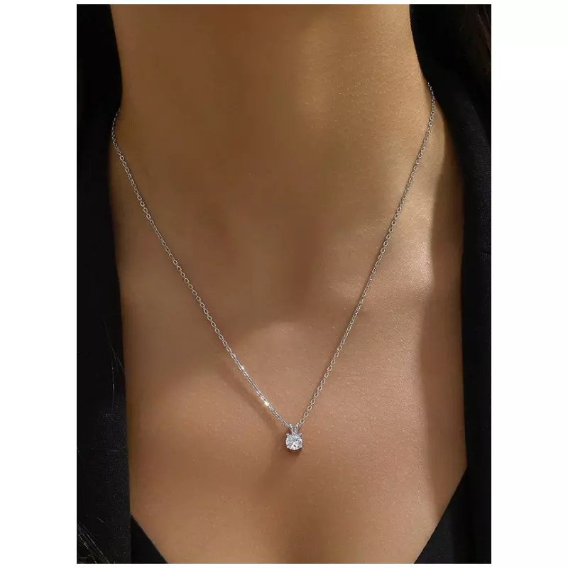 Colier argintiu cu talisman cristal- 35111