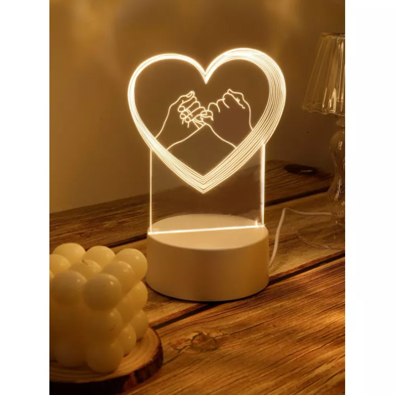 Lampa Decorativa 3D PROMISE & HEART  - 12939