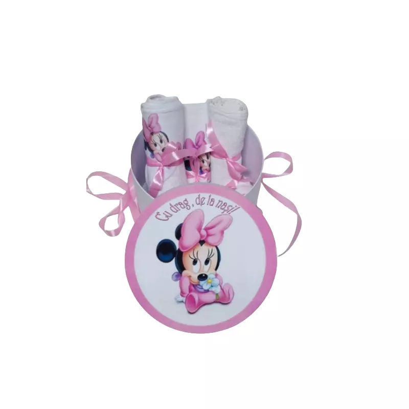 Trusou botez, Model Baby Minnie Mouse Roz Deschis  -  BAB105