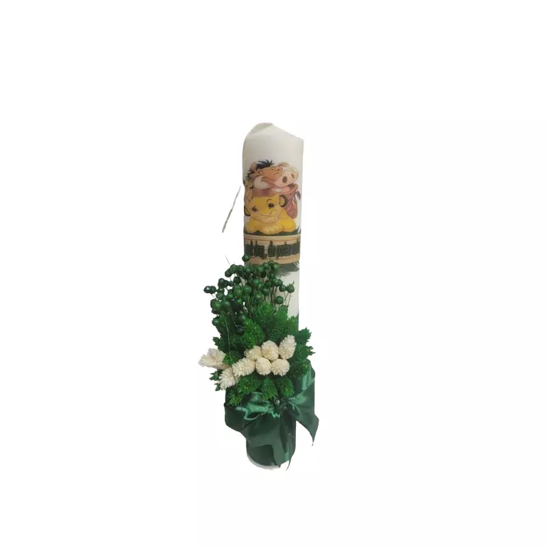 Lumanare Botez cu Plante Stabilizate Naturale - LPS130