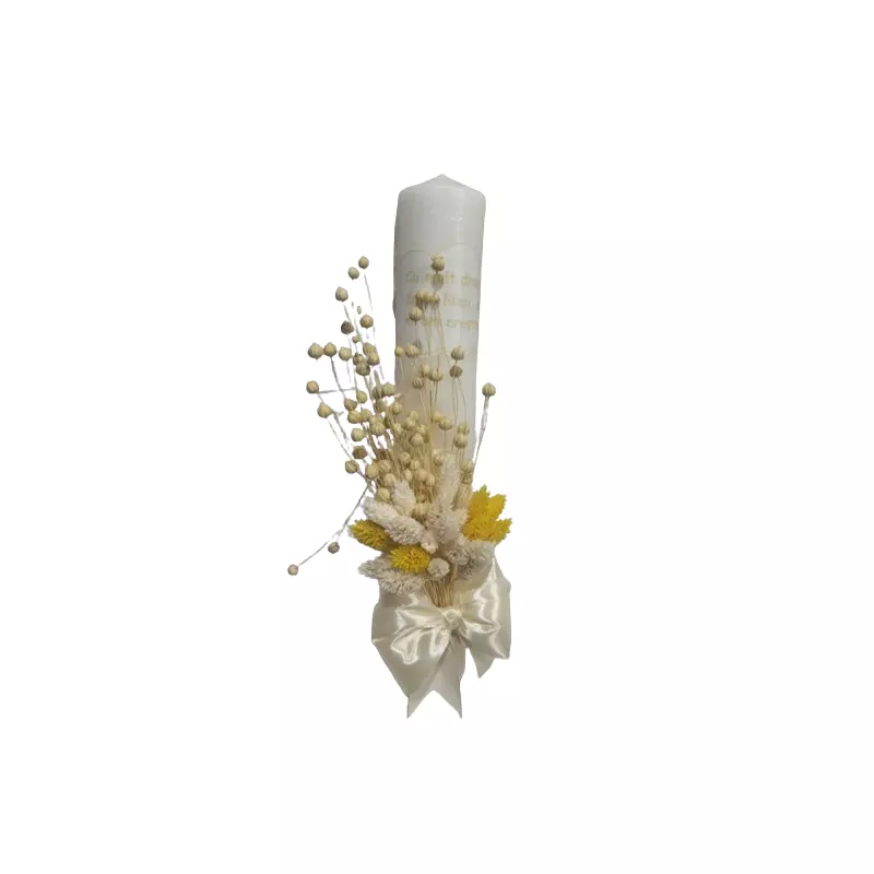 Lumanare Botez cu Plante Stabilizate Naturale - LPS124