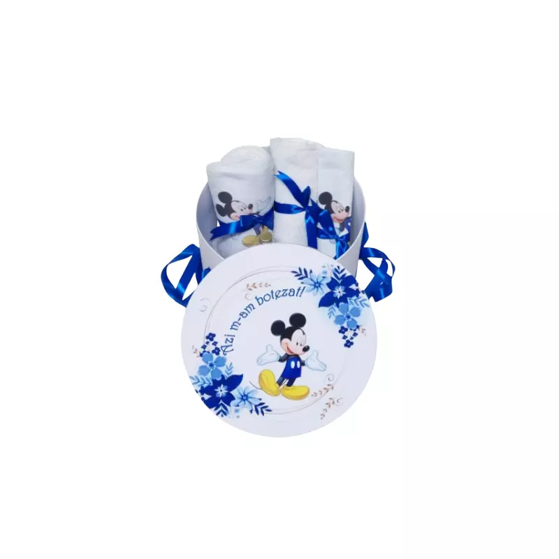 Trusou botez, Model Mickey Mouse Albastru Inchis -  BAB103