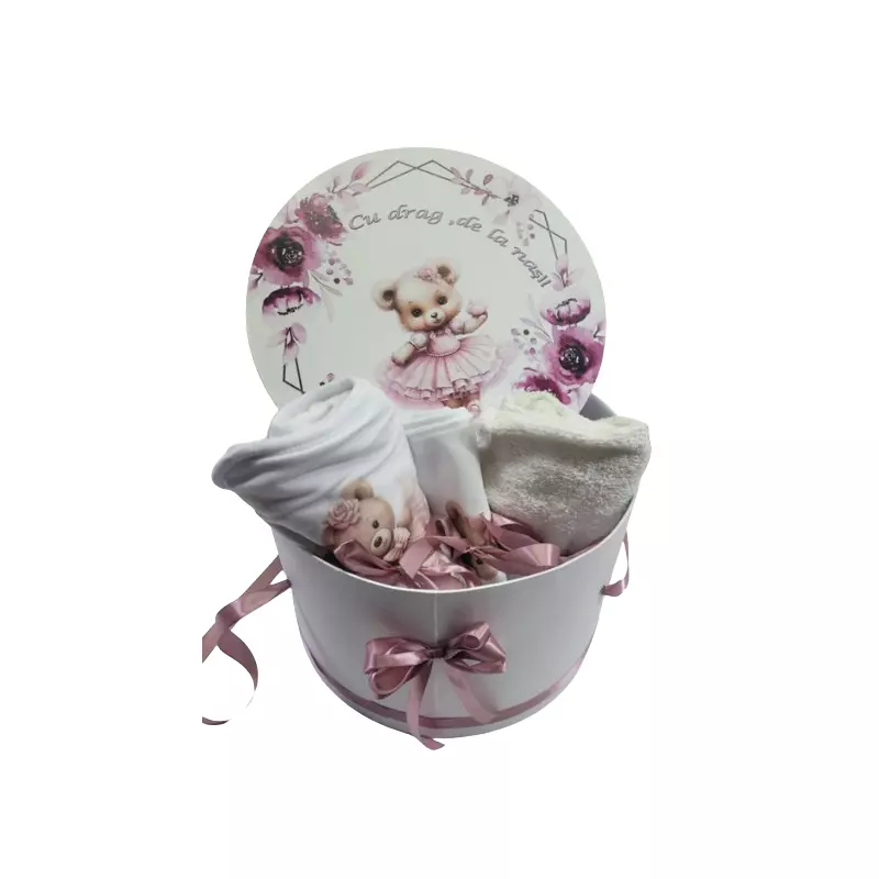 Set Trusou Botez Biserica Complet 8 Piese cu Ursulet Balerina - BAB155