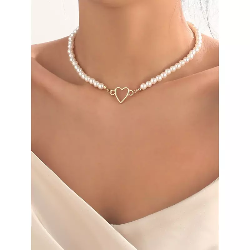 Colier Stil Choker cu Perle - 72654