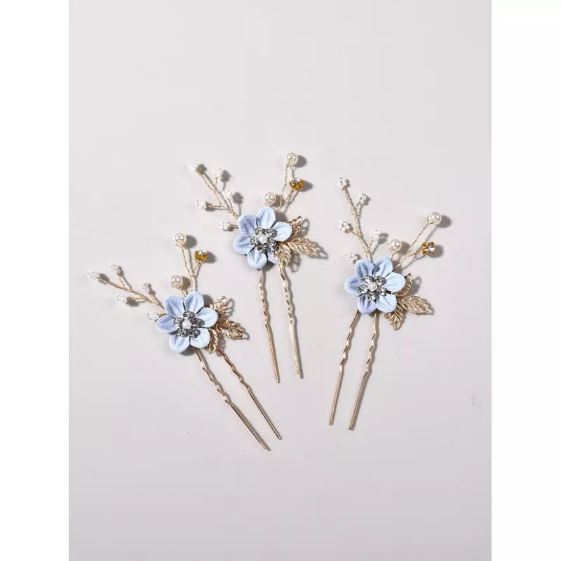 Ace Par Mireasa, Model cu Pietre 11x3,5cm, Aurii , 3buc - 11851