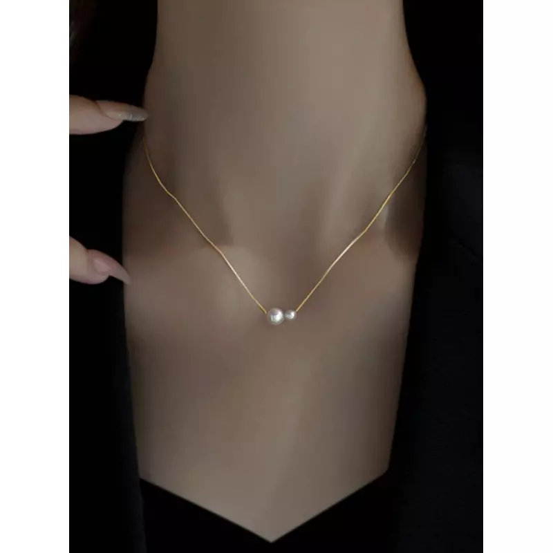 Colier Auriu Elegant cu Pandantiv Perla - 66187