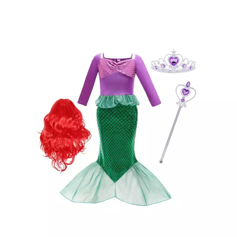 Costum Sirena pentru Fete, Violet - HJ39843