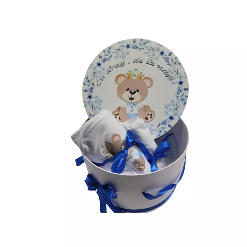 Set Trusou Botez Biserica Complet 8 Piese Ursulet cu Coroana - BAB158