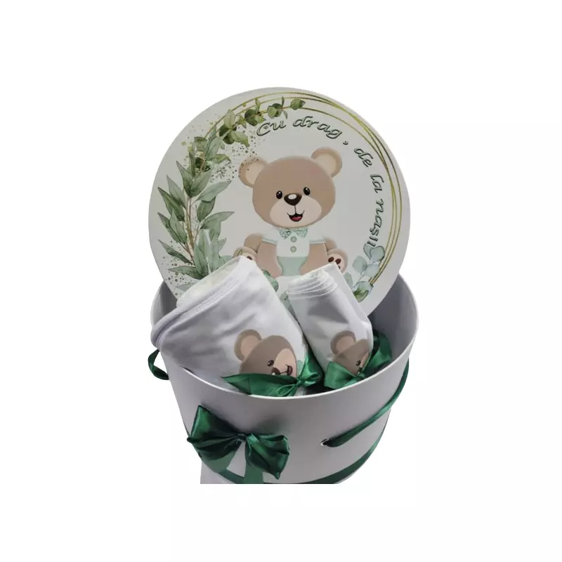 Set Trusou Botez Biserica Complet 8 Piese cu Ursulet - BAB159