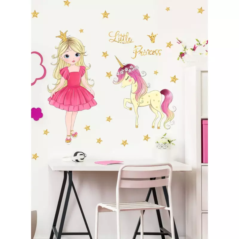 Sticker Perete AutocolantPrintesa Si Unicorn 70x70 cm- 83460