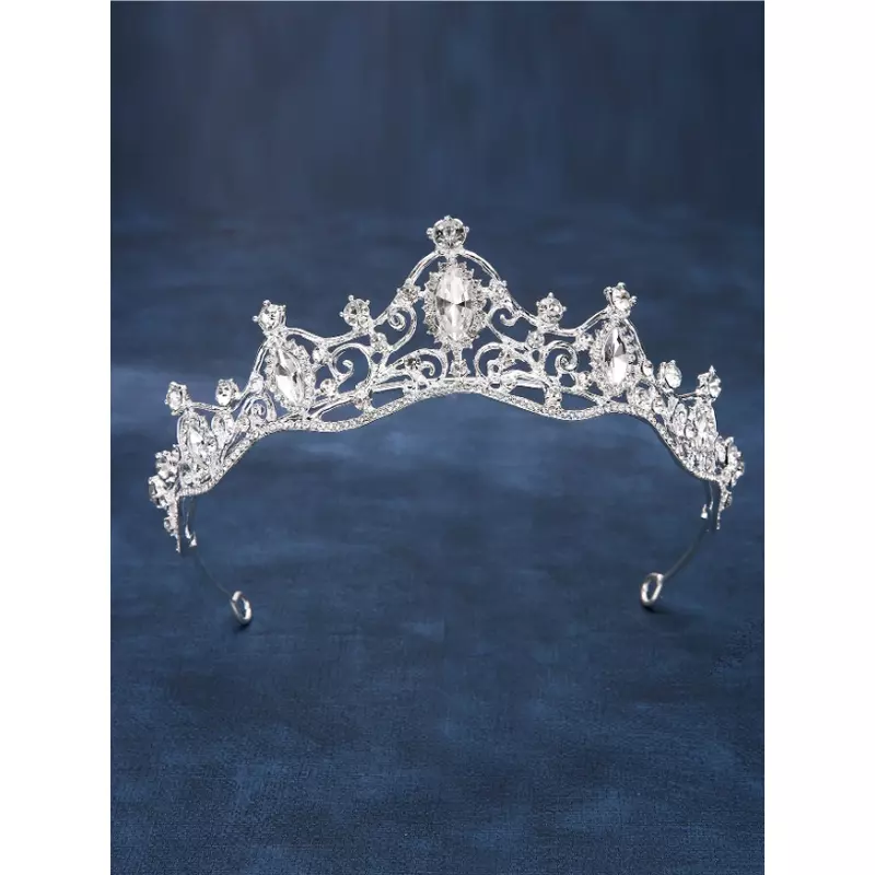 Diadema (Coronita) Mireasa cu  Strasuri - Argintie - 35728