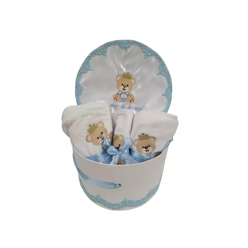 Set Trusou Botez Biserica Complet 8 Piese, cu Dantela - BAB214