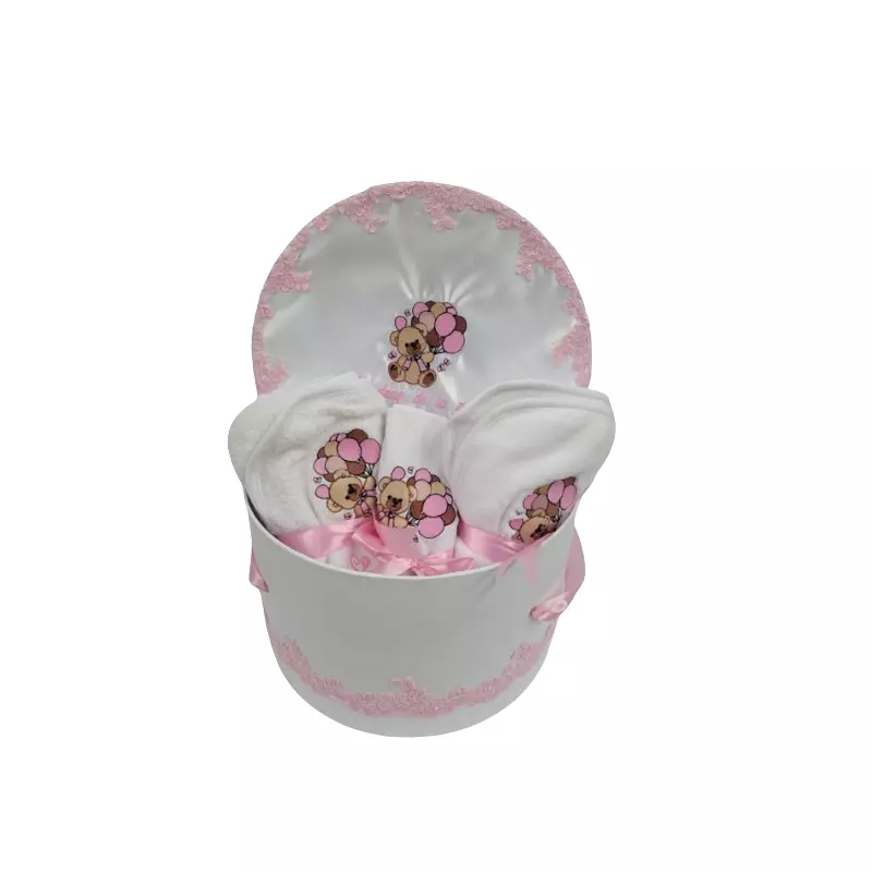 Set Trusou Botez Biserica Complet 8 Piese, cu Dantela - BAB215