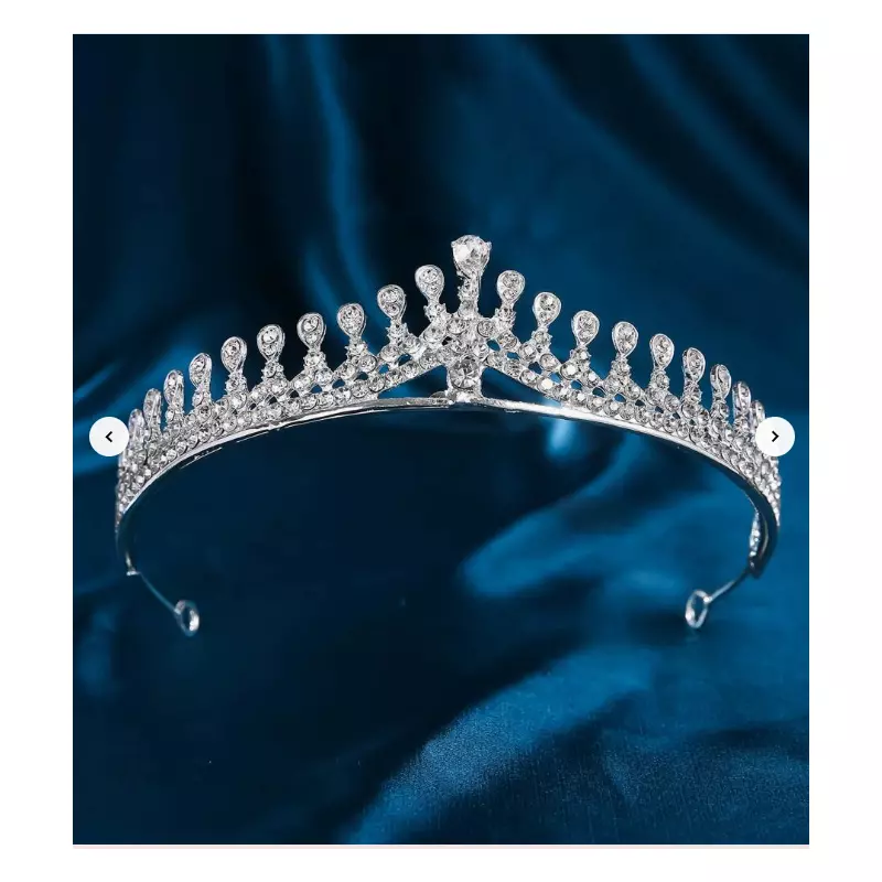 Diadema Mireasa cu Strsuri,Argintie -18611