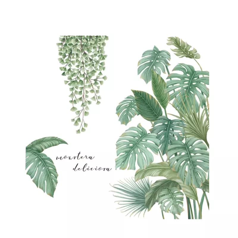 Sticker Perete Autocolant Plante 83x83cm - 05478