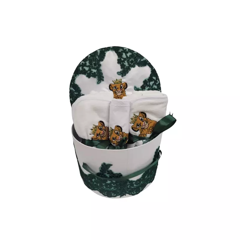 Set Trusou Botez Biserica Complet 8 Piese, cu Dantela - BAB224